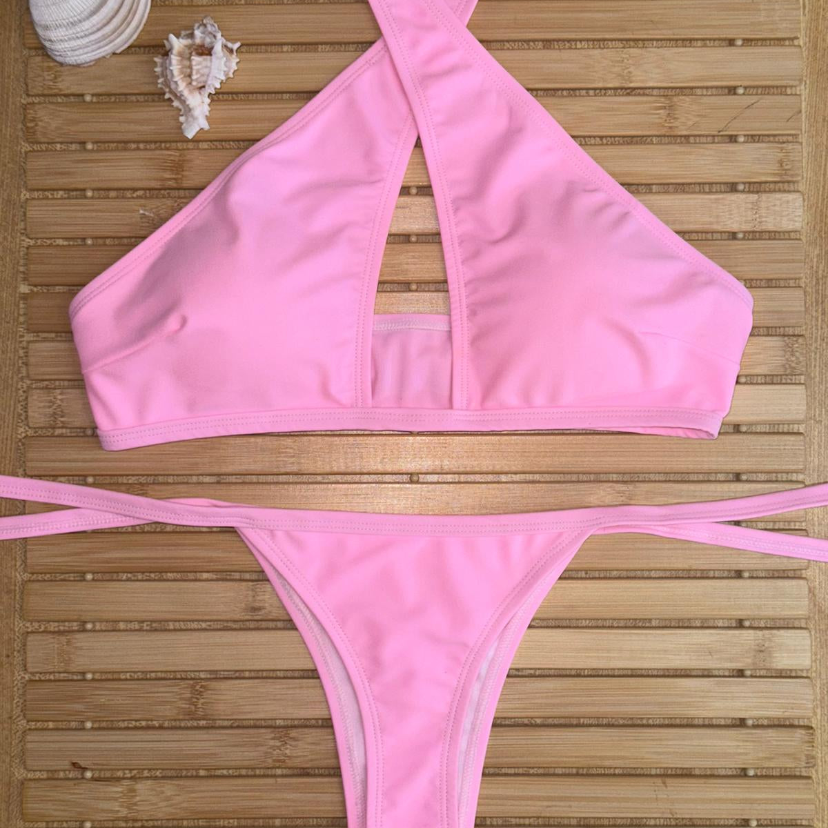 Iris Pink Satin Set main image 1